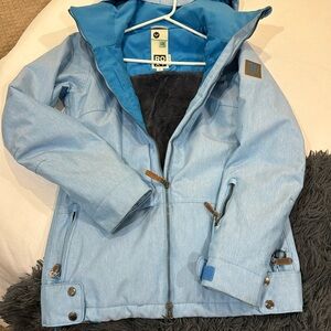 Ski snowboard jacket, super sexy baby blue Roxy size small